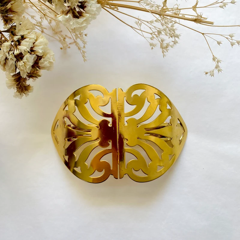 Grande barrette Selena - Dorée