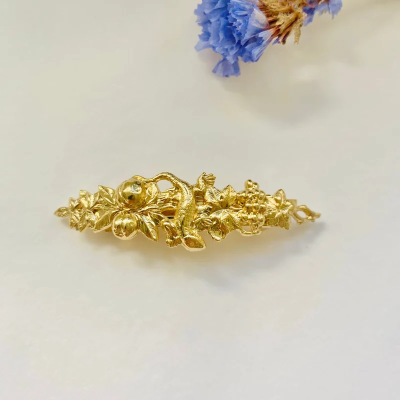 Petite barrette dorée Silvia