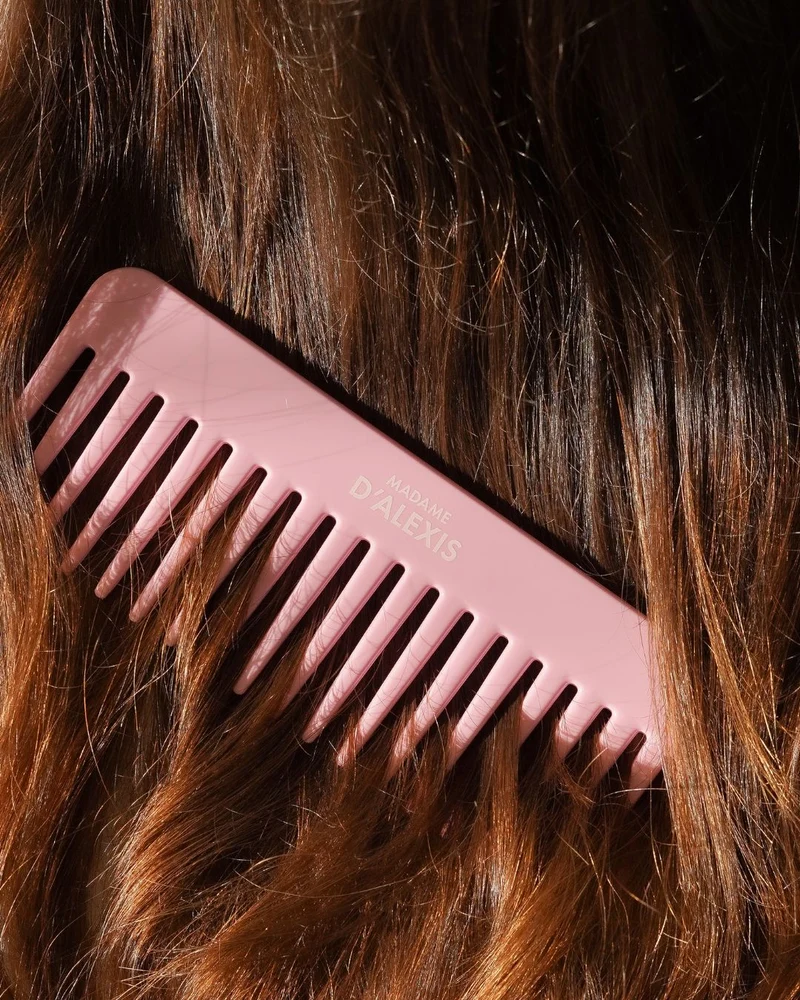 Le Peigne Démêlant Large Rose - Dents larges, acétate de cellulose