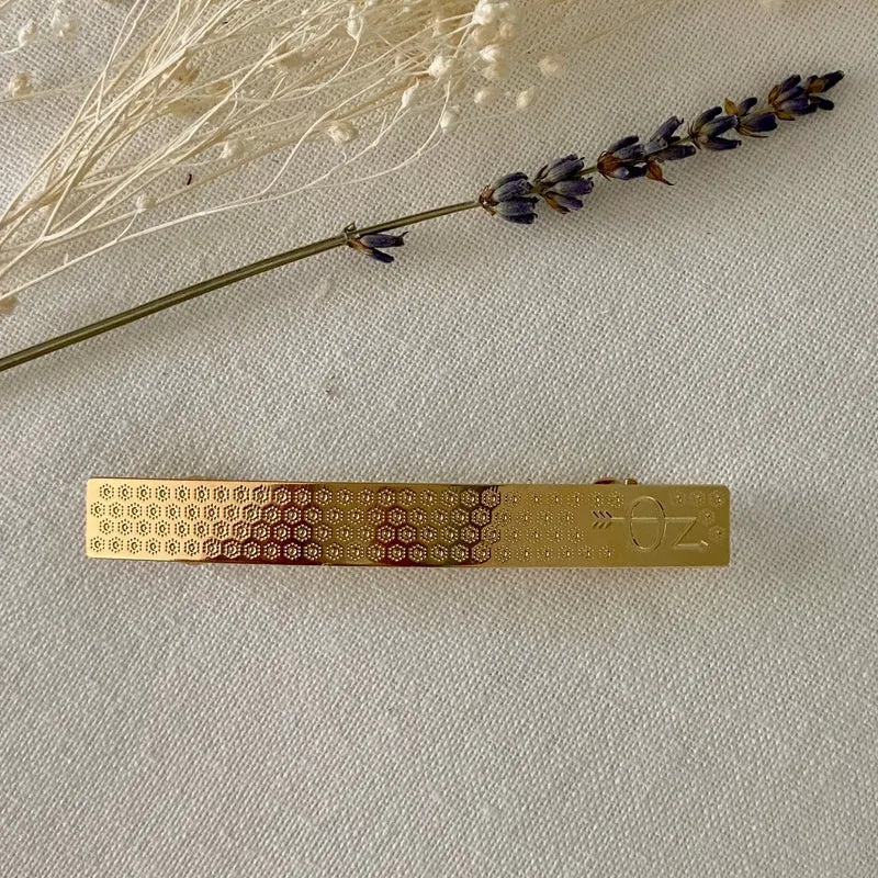 Barrette Esther - dorée avec décor