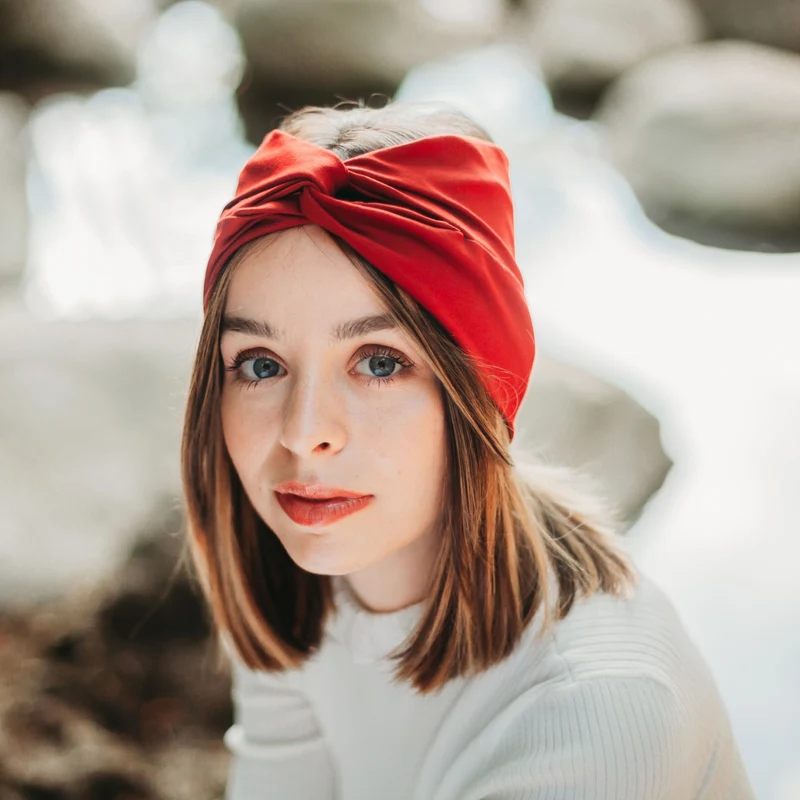 Bandeau Coline - Rouge chili
