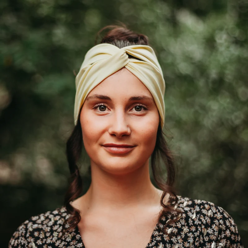 Bandeau Hope - Jaune vanille