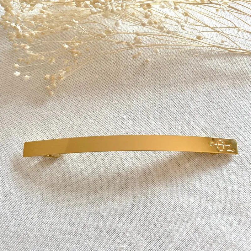 Grande Barrette Adèle - dorée lisse
