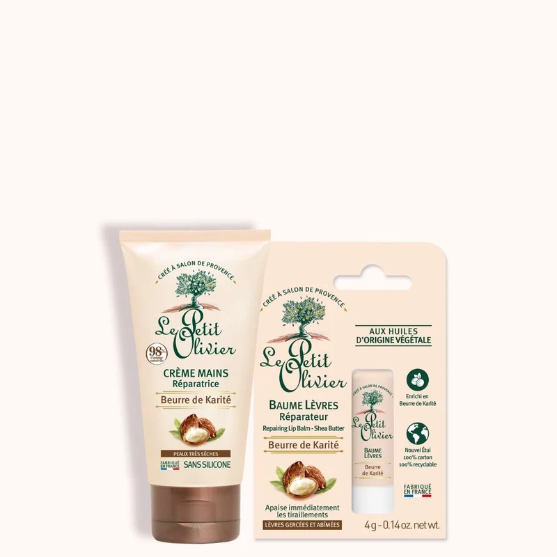 Duo Réparateur – Crème Mains & Baume Lèvres