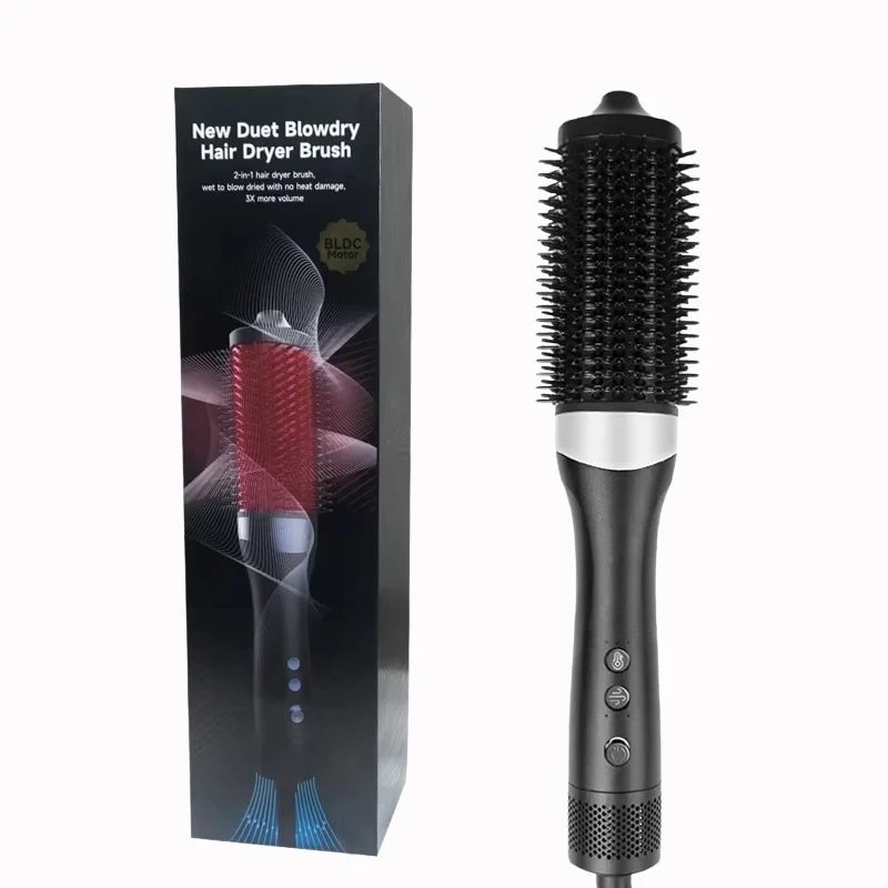 Brosse Chauffante Noire Coiffage Rapide