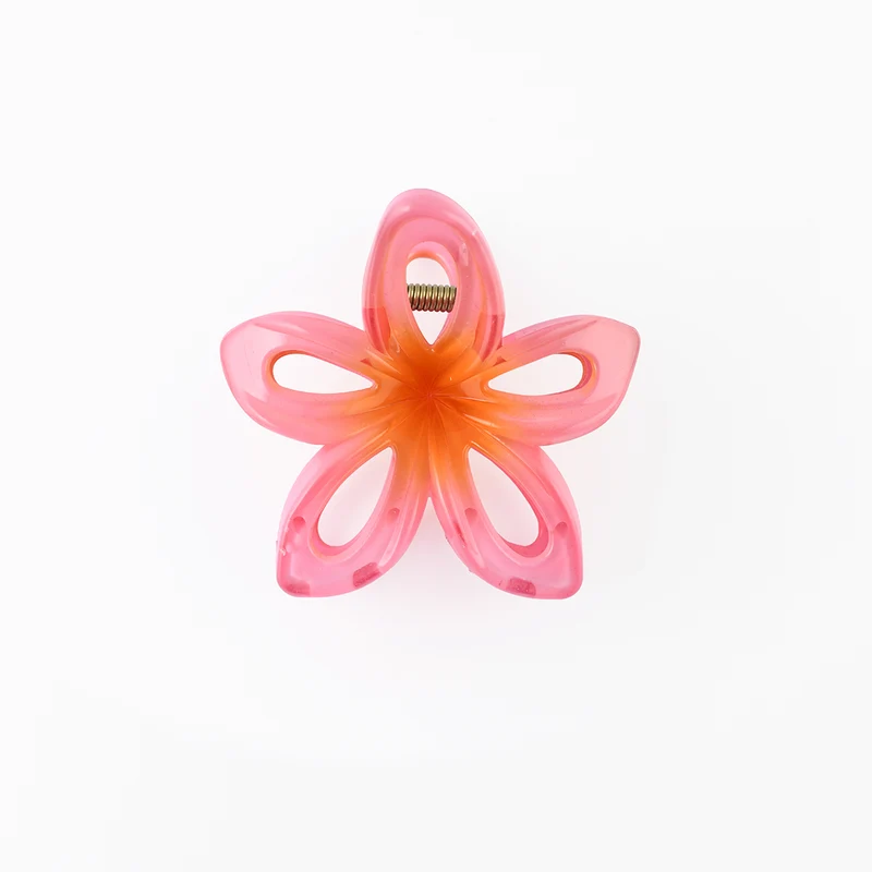 Pinces à cheveux fleur rose