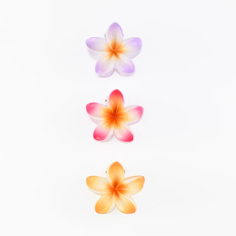 Set de 3 mini pinces cheveux fleurs tropicales