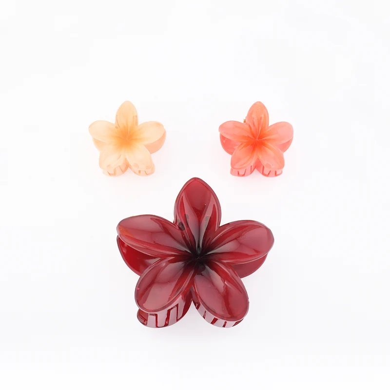 Set de 3 pinces cheveux fleurs tropicales