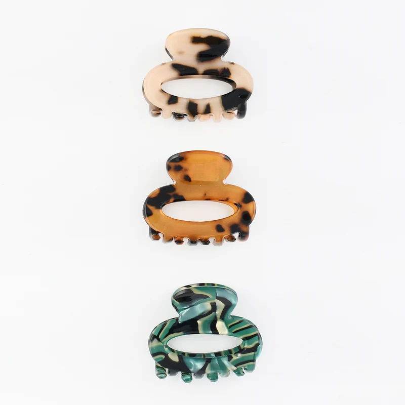 Set de 3 pinces cheveux écaille