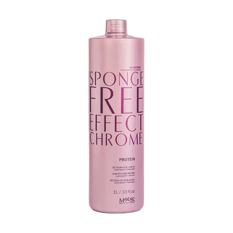 Max Liss, Crome Effet Sans Éponge, Soin Réparateur pour Cheveux, 1L