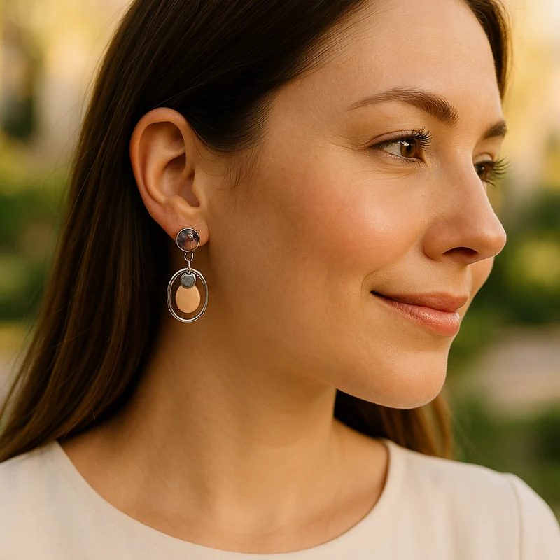 M FANTAISIES BIJOUX boucles cabochons et anneaux
