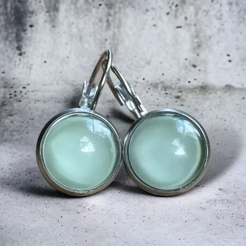 MFANTAISIES BIJOUX dormeuses unies vert de gris