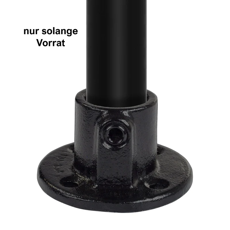 Art.131 Fussplatte - schwarz - Rohrverbinder