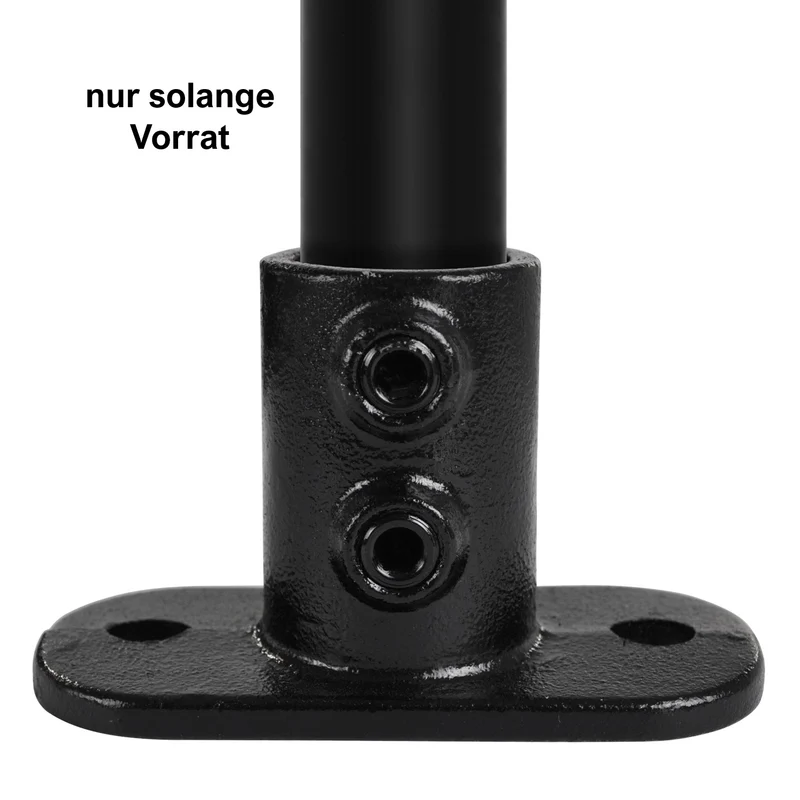 Art.132 Geländerfussplatte - schwarz