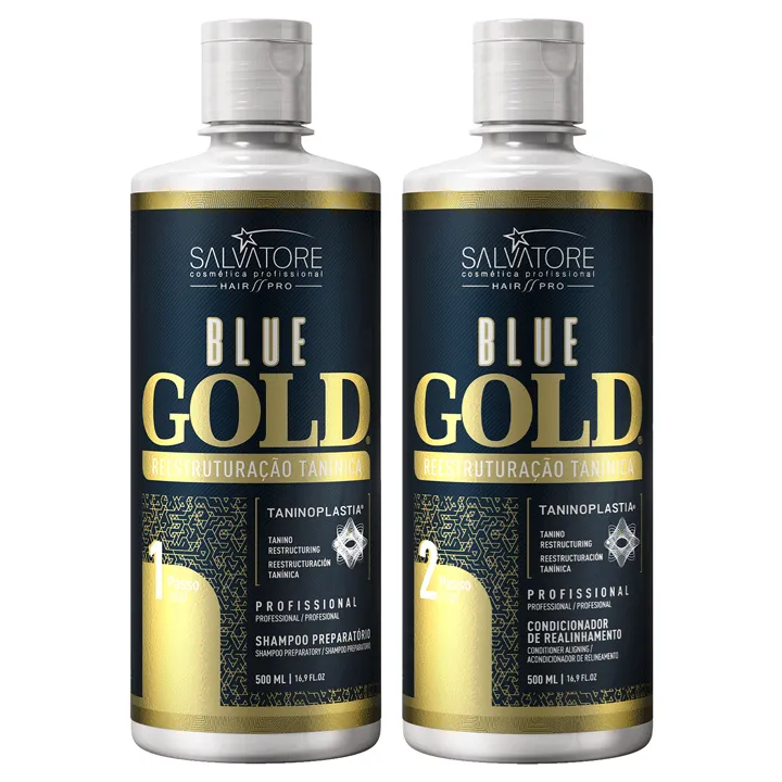 Salvatore, Kit Blue Gold, Kératine, 2 x 500 ml
