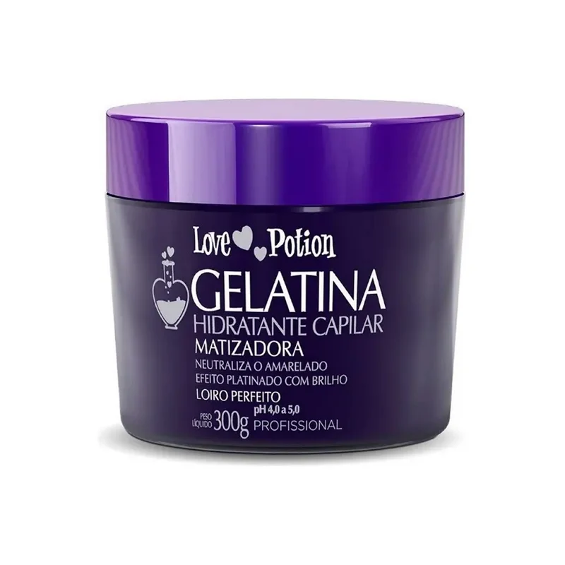 Potion d'Amour, Gelatina Hidratante Capilar Matizadora, Teinture Capillaire Pour Cheveux, 300g