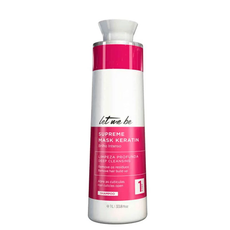Laissez-moi tranquille, Masque Suprême à la Kératine, Shampoing Nettoyant Profond pour Cheveux, 1L