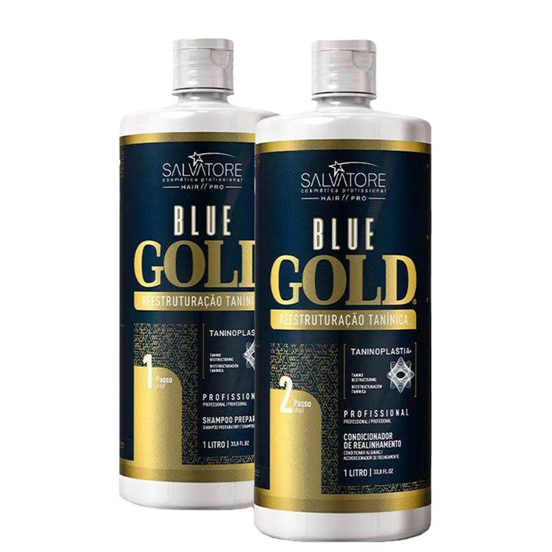 Salvatore, Kit Kératine Bleu Or, 2x 1L / 2x33.8fl.oz