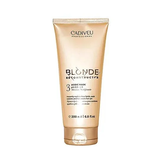 Cadiveu, Blonde Reconstrutor Step 3, Masque capillaire pour cheveux, 200 ml