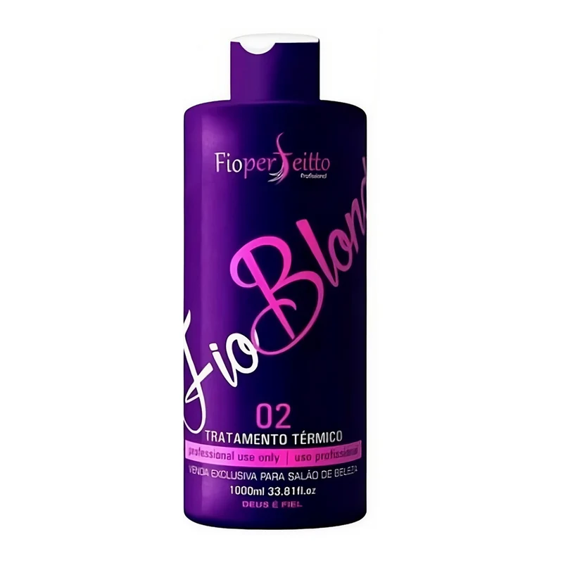 Fio Perfeito, Matizador Fioblond Step 2, Après-shampooing réparateur pour cheveux, 1L