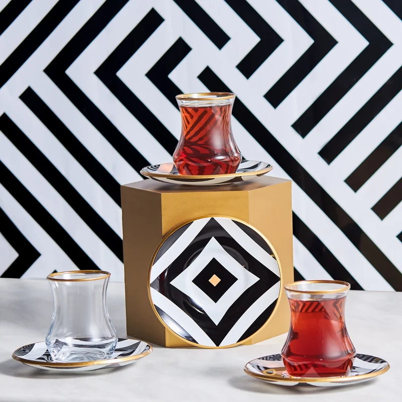 KARACA PLAYFUL Set de verres à thé 12 pièces 6 personnes