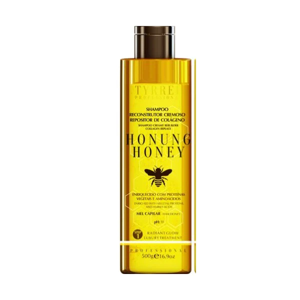Tyrrel Professional, Honung Honey Step 1, Shampoing nettoyant en profondeur pour cheveux, 500 g