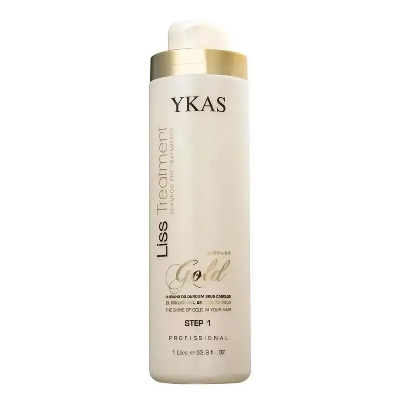 Ykas, Gold, Shampoing nettoyant en profondeur pour cheveux, 1 L