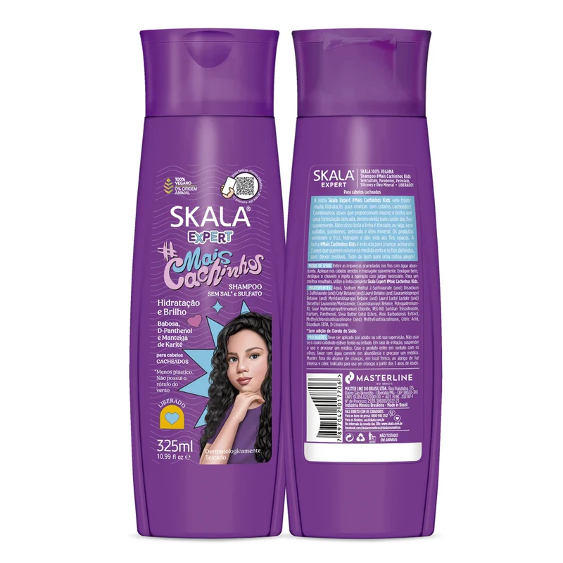 Skala, shampooing mais cachinhos, shampooing nettoyant en profondeur, 325ml