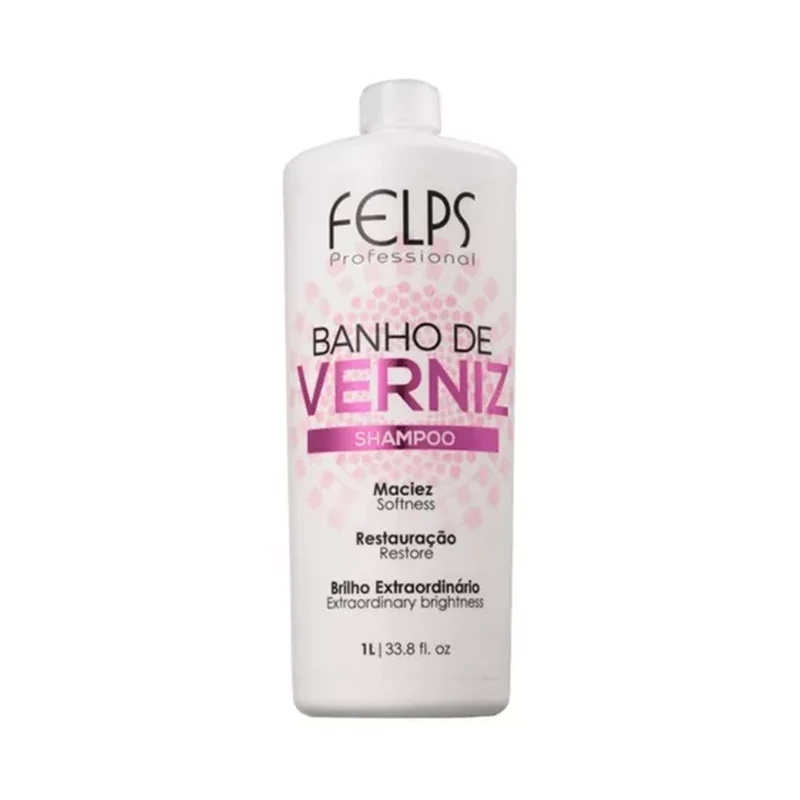 Felps, Banho de Verniz, Shampoing nettoyant en profondeur pour cheveux, 1L