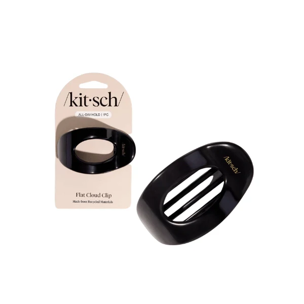 Clip Nuage Plat Noir - Moyen
