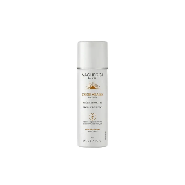 Crème solaire minérale et transluide FPS 30