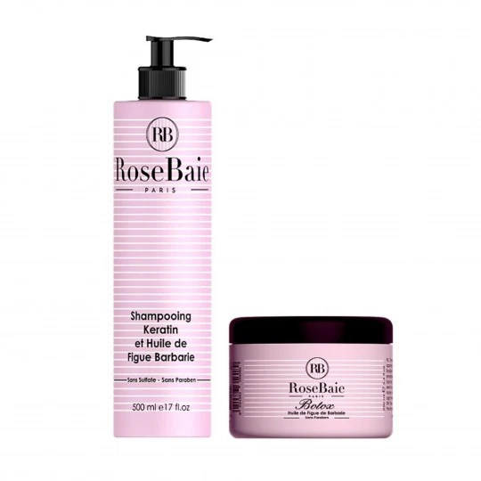 Kit blowt'x à la kératine et huile de figue de Barbarie + shampooing RoseBaie 2 produits