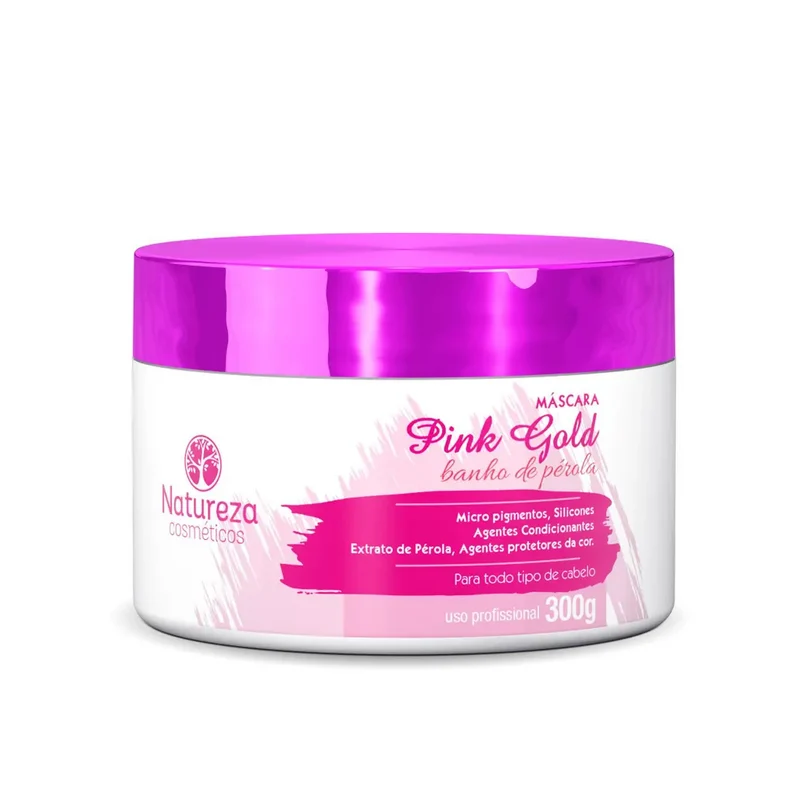 Natureza Cosmeticos, Or Rose, Masque Capillaire Pour Cheveux, 300g