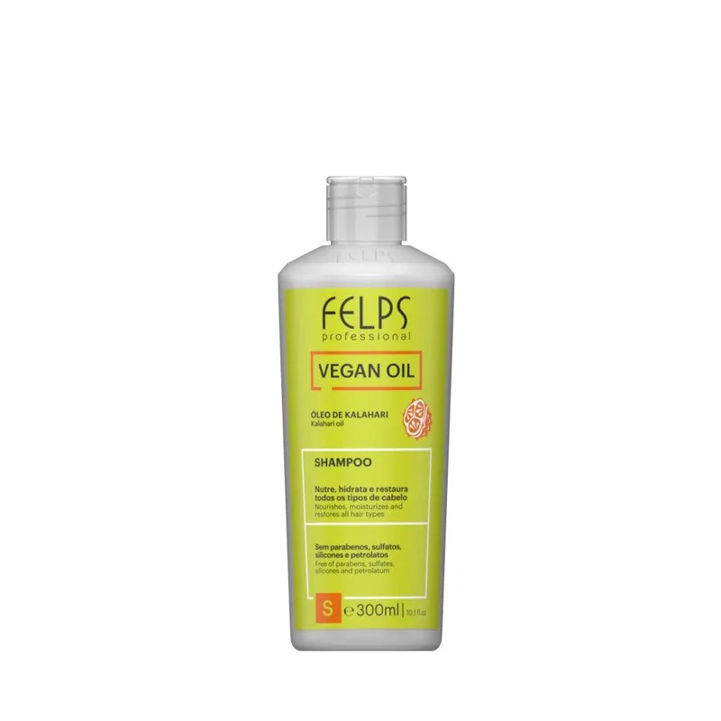 Felps, Huile Vegan Kalahari, Shampoing Nettoyant en Profondeur pour Cheveux, 300 ml