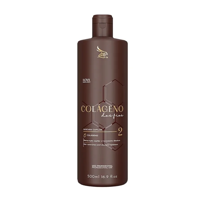 Zap Cosmeticos, Collagène, Après-shampoing réparateur pour cheveux 2, 500 ml