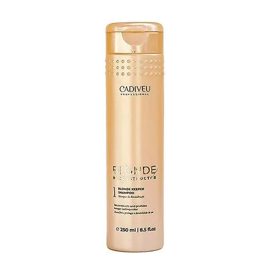 Cadiveu, Blonde Reconstrutor Step 1, Shampooing nettoyant en profondeur pour cheveux, 250 ml