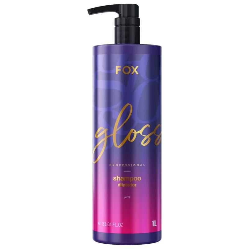 Fox, Gloss, Shampoing nettoyant en profondeur pour cheveux, 1 L