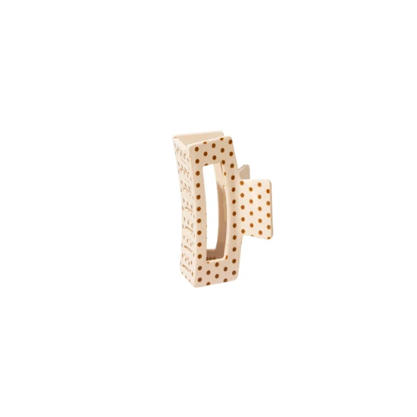 Pince à cheveux Polka Dot Beige
