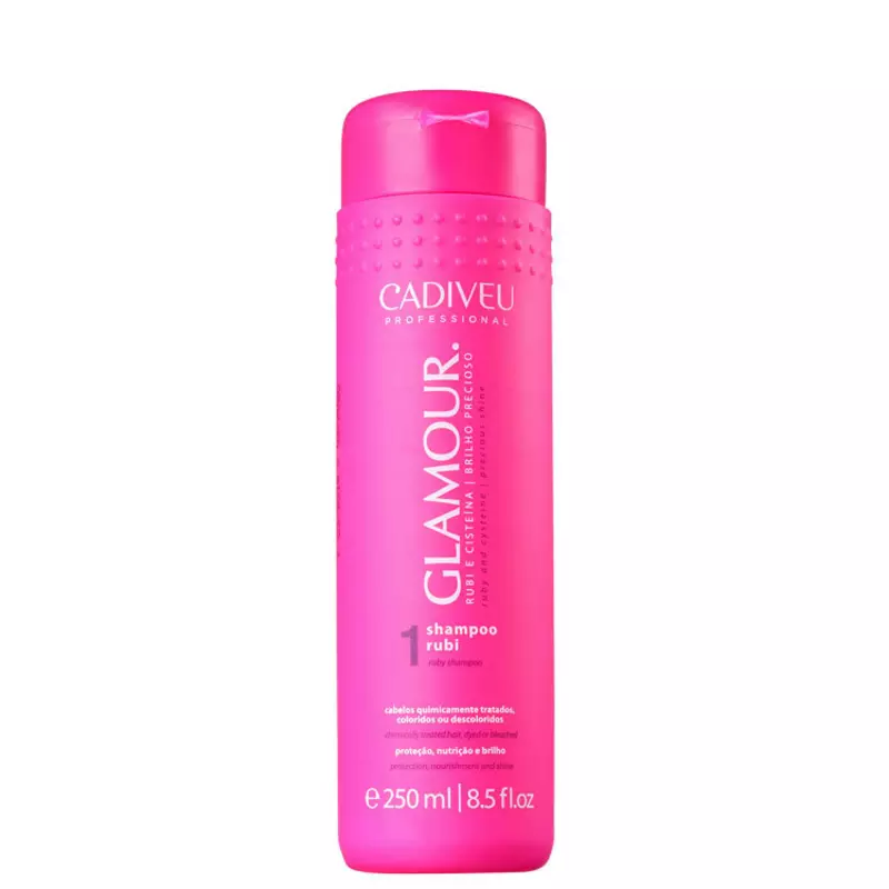 Cadiveu, Glamour Rubi, Shampoing nettoyant en profondeur pour cheveux, 250 ml