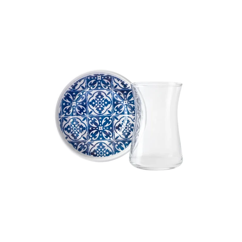 KARACA MAVILI Set de verres à thé 12 pièces 6 personnes 170ml