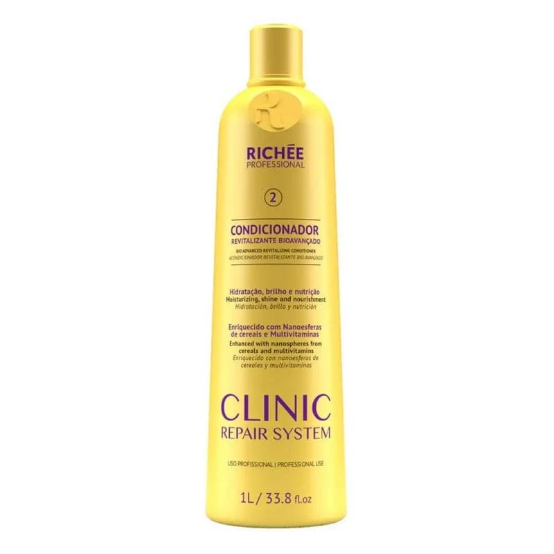Richee, Clinic Repair System Revitalizante Bioavançado 2, Après-shampoing réparateur pour cheveux, 1L