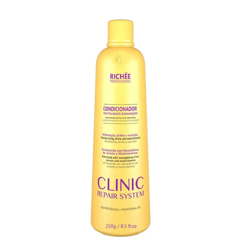 Richee, Clinic Repair System Revitalizante Bioavançado, Après-shampoing réparateur pour cheveux, 250 ml
