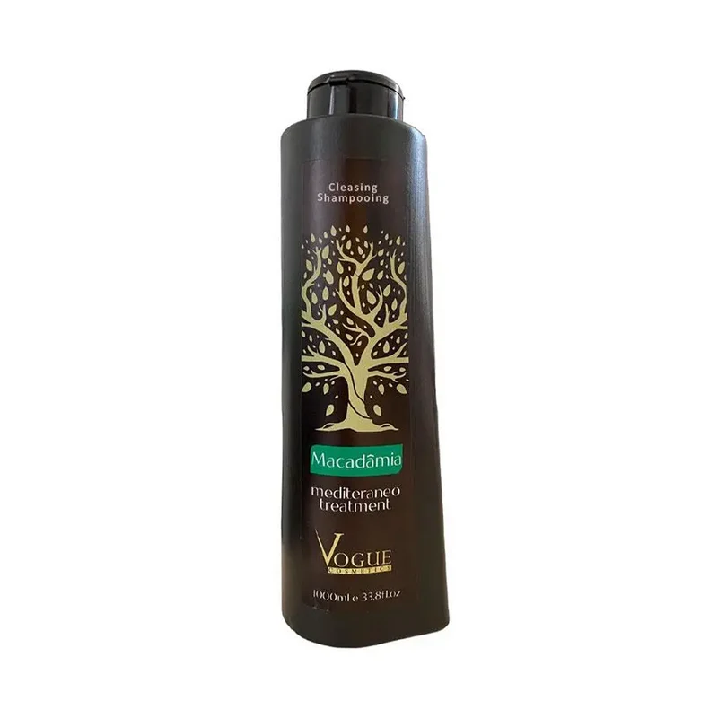 Vogue, Shampoing nettoyant traitant Macadamia Mediterraneo, Shampoing nettoyant en profondeur pour cheveux, 1 L