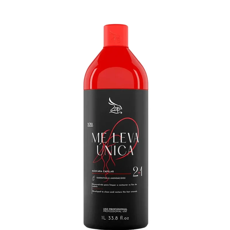 Zap Cosmeticos, Me leva Unica 2 em 1, Après-shampooing réparateur pour cheveux, 1L