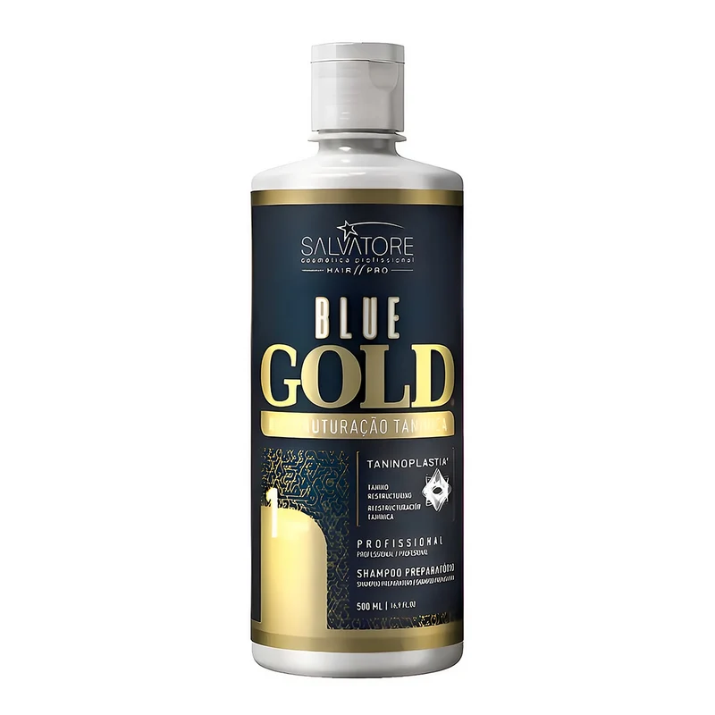 Salvatore, Blue Gold, Shampoing nettoyant en profondeur pour cheveux, 500 ml