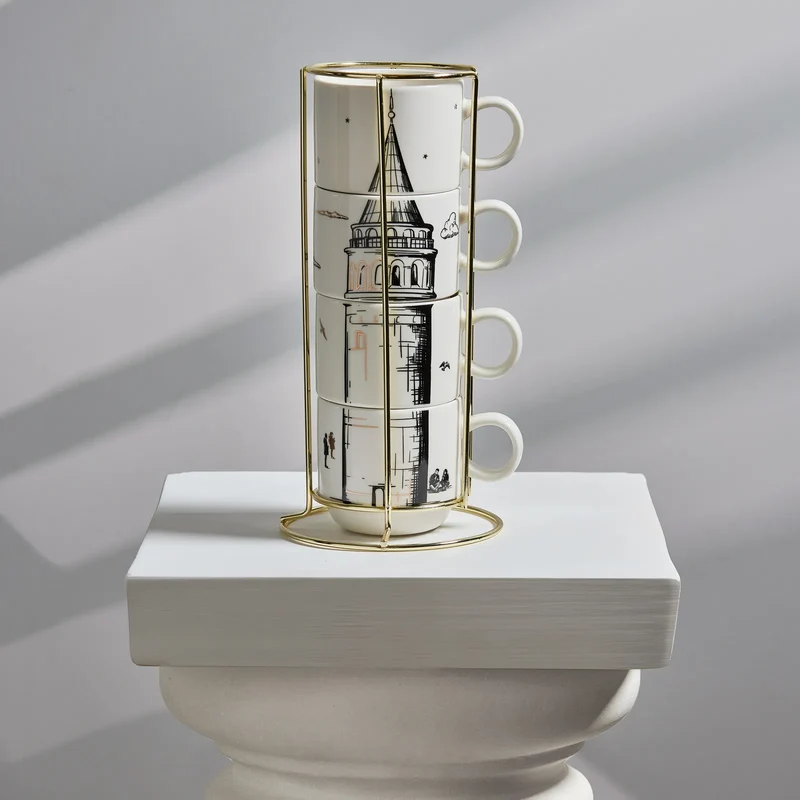 KARACA X İST COLLECTION GALATA Set de mug 5 pièces