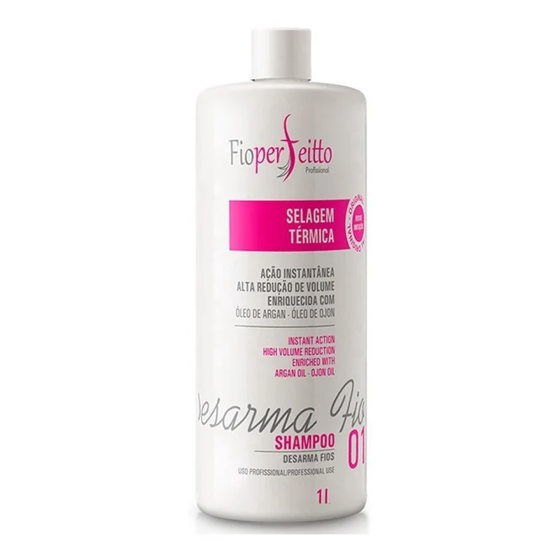 Fio perfeito, Selagem Termica Desarma Fios, Shampooing nettoyant en profondeur pour cheveux, 1L