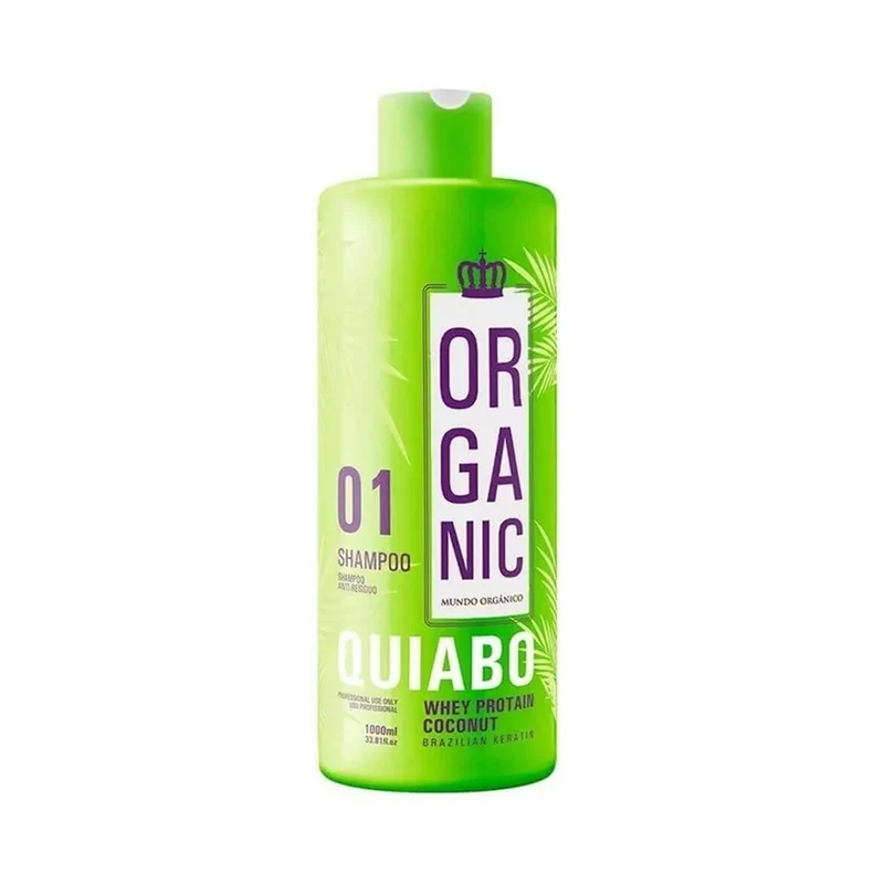 Fio Perfeito, Quiabo biologique, shampooing nettoyant en profondeur pour cheveux, 1L