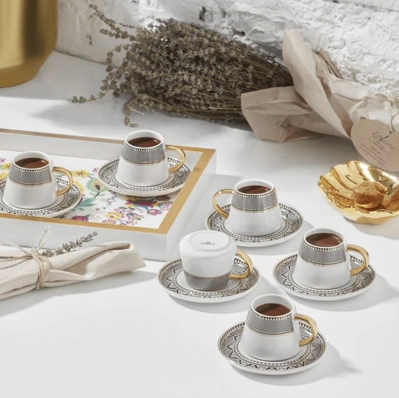 KARACA GLOBE Tasses à café 12 pièces 6 personnes