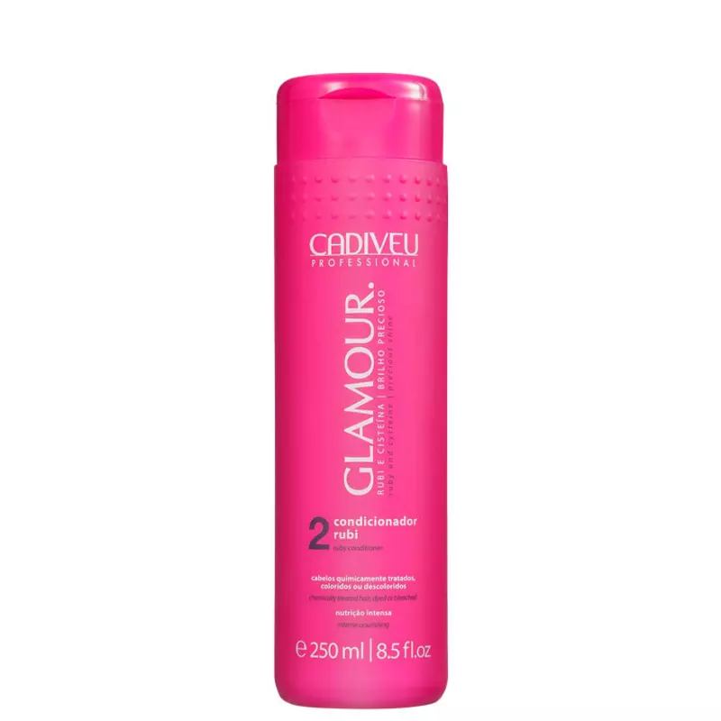 Cadiveu, Glamour Rubi, Après-shampoing réparateur pour cheveux, 250 ml
